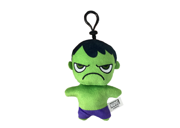 (Mis 0) MARVEL (Hulk) Peluche Portachiavi 12,5cm c/Bagclip…x96